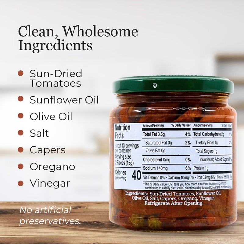 Vantia Sun-Dried Tomatoes in Oil 10 oz Jar – Imported