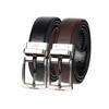 DOCKERS Men's Two-in-one Reversible Rotative Buckle Everyday Casual Dress Belt
