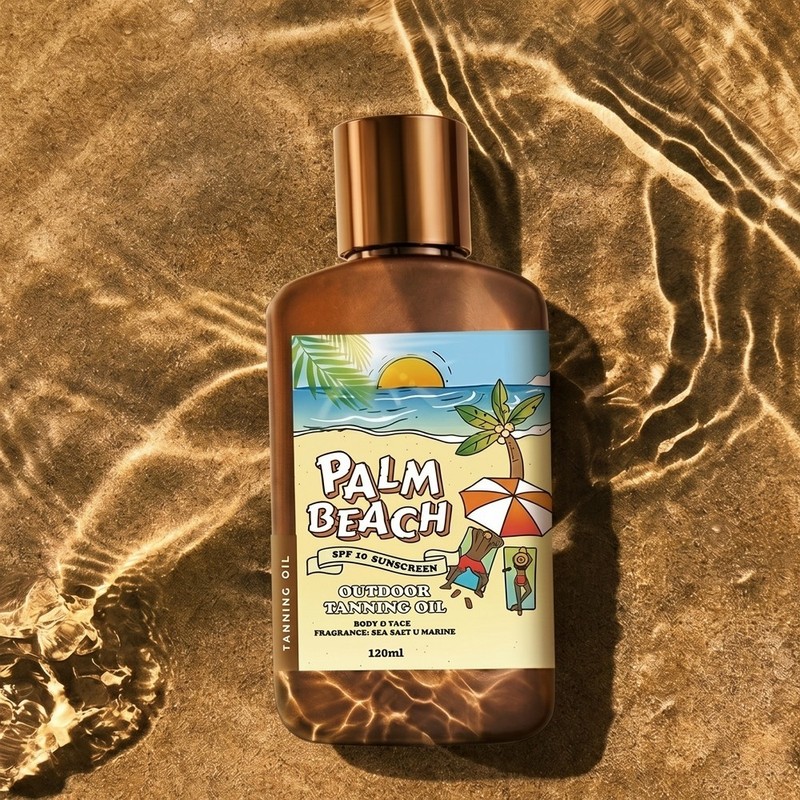 Palm Beach Outdoor Tanning Oil SPF 10, 120ml, 1 piece