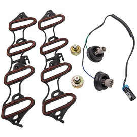 Intake Manifold Gasket & Knock Sensor Harness Kit Fits for Chevy GMC 5.3L (12601822, 213-3521, 89060413) - Fits for 1999-2007 Silverado Tahoe Suburban Escalade