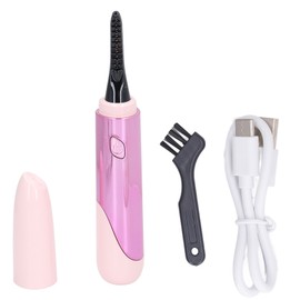Heated Eyelash Curler Long Lasting Mini 4 Temperature Setting Rechargeable Lash Curler for Beauty Salon Pink
