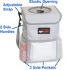 EPAuto Waterproof Car Trash Can with Lid and Storage Pockets,