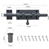 Barrel Bolt Latch, Slide Bolt Gate Latch, 6.3 Inch Gray