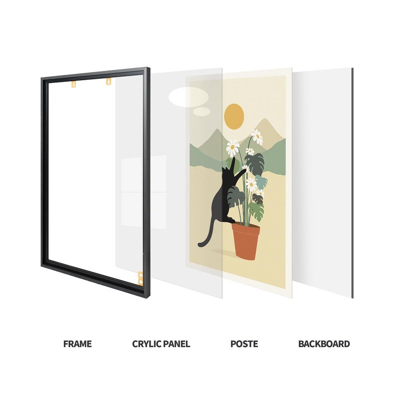 30x40 Poster Frame | 30x40 In, Black, Set of 2