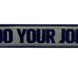 Do your job with embroidered Velcro patch, black and olive