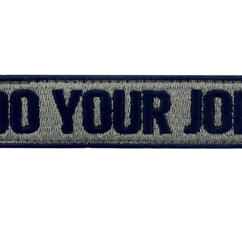 Do your job with embroidered Velcro patch, black and olive