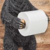 K Exclusive Bear Toilet Paper Holder | Hand-Painted Polyresin Sculpture