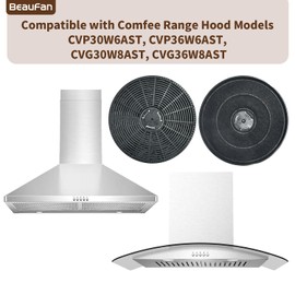 4 Pack CVP/CVG-CF Charcoal Filter Replacement for Midea and COMFEE' Range Hoods CVP30W6AST, CVP36W6AST, CVG30W8AST, CVG36W8AST, CVG30W8AST, CVP30W4AST, CVP30WTAST, CVP36WTAST, CVP36W4AST, MVP30W6AST
