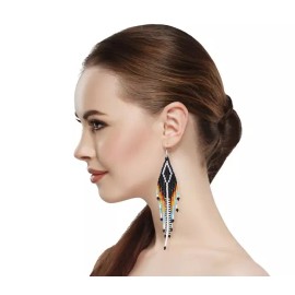 BeadsCorner NATIVE STYLE ETHNIC BEADED HANDMADE FASHION HOOK EARRINGS E61/1