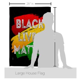 Black Lives Freedom Wall Hanging Decor American Flag Banner Pack Patio Porch Lawn Garden Room Decorations Outdoor Tapestry Yard Signs Art Black History Month BLM African Americans Heritage Made In USA