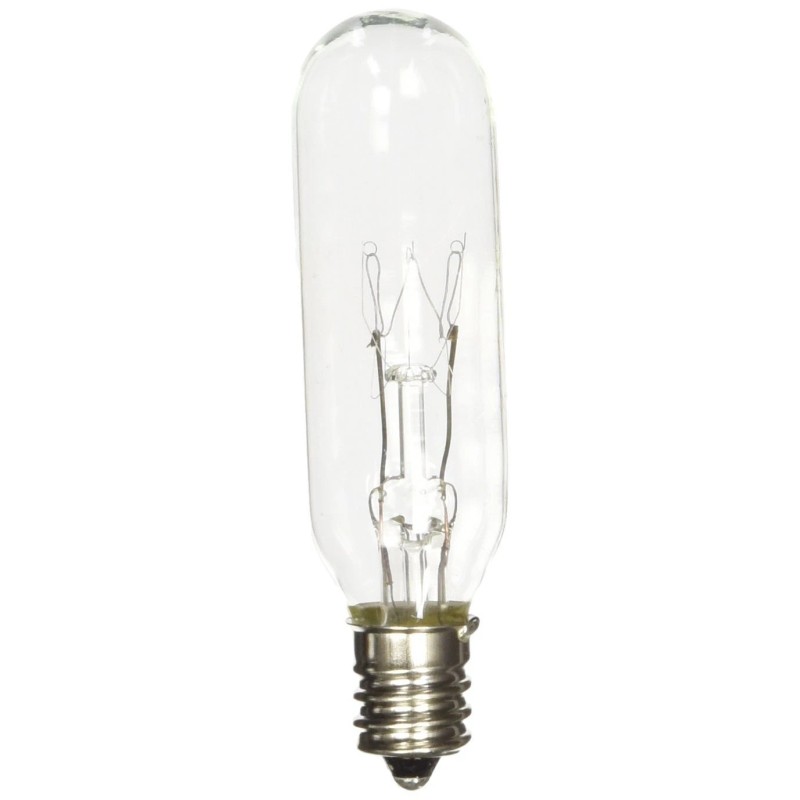 Creative Hobbies 25W T6 Tubular Bulbs, 120V, E12 Candelabra Base,
