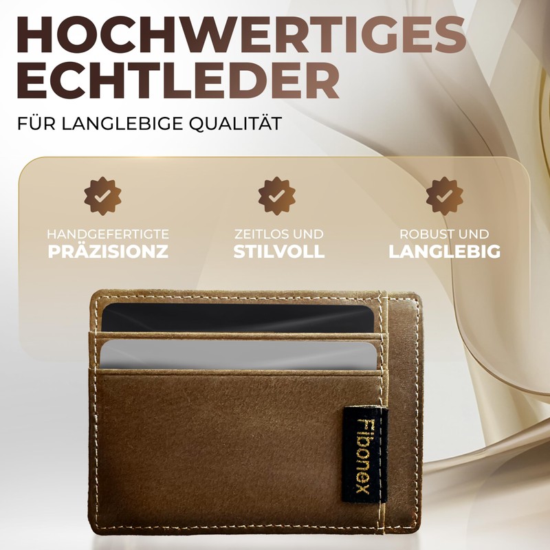 Fibonex Magic Wallet Leather Wallet with Coin Compartment - Slim