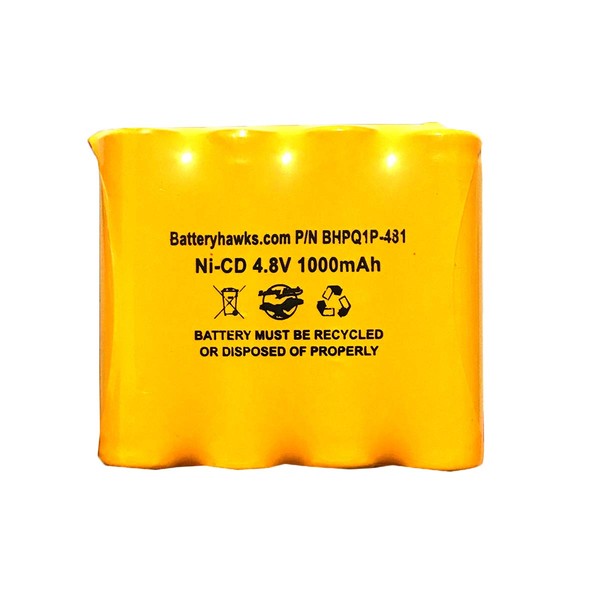KR1.0AA-4SP GS CUSTOM-191 CUSTOM191 4.8v 1000mAh Ni-CD Battery Pack Replacement for Emergency/Exit Light