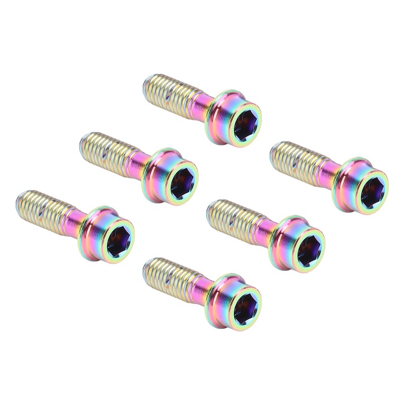 6PCS Bicycle Stem Bolt M5 X 16mm Titanium Alloy Waterproof
