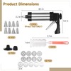 Cookie Press Gun Kit,Stainless Steel Cookie Press for Baking Maker