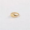 Smooth simple oval Ring for Women,Stackable Rings (Golden, One size)