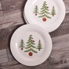 Bamboo Table Holiday Trees 8-inch Snack/Salad/Dessert Plate, Set of 4,