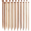 18Pcs Knitting Needles, Warm Wooden Knitting Needles Set Bamboo Knitting