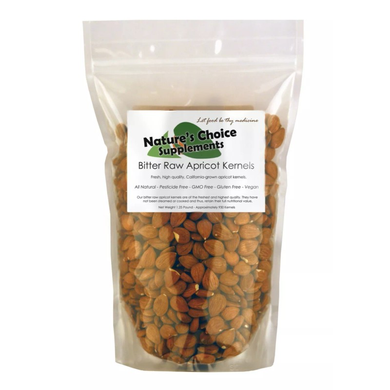 Nature's Choice Supplements California Grown Apricot Kernels (1 Pound, 750