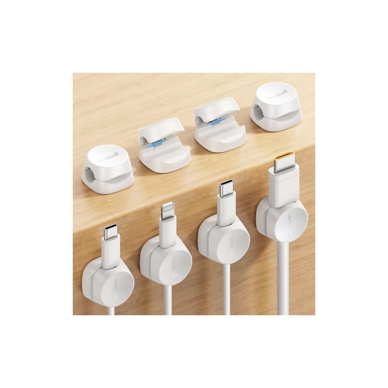 Lamicall 8 Pack Cord Organizer - Spring Cable Management Clips