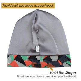 Breathable Sleep Cap - Satin Lined Hair Cover - Soft Night Wrap