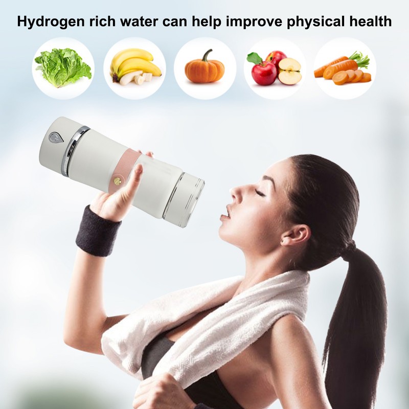 420ml Hydrogen Rich Water Bottle Rechargeable Healthy Portable Hydrogen Water