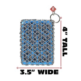 Knapp Made Combo Chainmail Cast Iron Scrubber with Silicone Core - Heavy Duty Rings and Fine Chainmail Rings -Premium Cast Iron Cleaner Chainmail Scrubber -Perfect for Cast Iron Cookware,Skillet,Woks