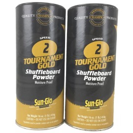 Sun-Glo Sun Glo 2 Speed Tournament Gold Shuffleboard Powder Wax Twin Pack 2 Pack