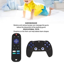 Mordedera Para Bebe, 2 Colorido Control Remoto Educativo Juguetes Sensoriales Para Masticar Silicona de Grado Alimenticio apto para bebés mayores de  