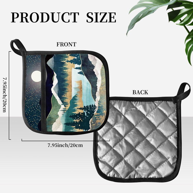 JYCardPKT Pot Holders for Kitchen, Heat Resistance Hot Pads, Cute