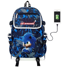 Anime Game Backpack Cartoon School Backpack Travel Bags School Book Bag Students Backpack with USB Charging Port