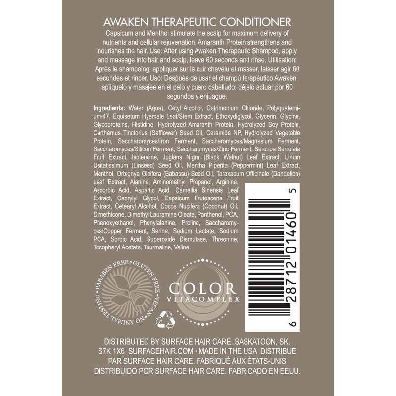 Surface Hair - Awaken Therapeutic Conditioner – Natural Ingredients for