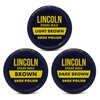 Lincoln Stain Wax Shoe Polish Variety Pack of Browns (Light
