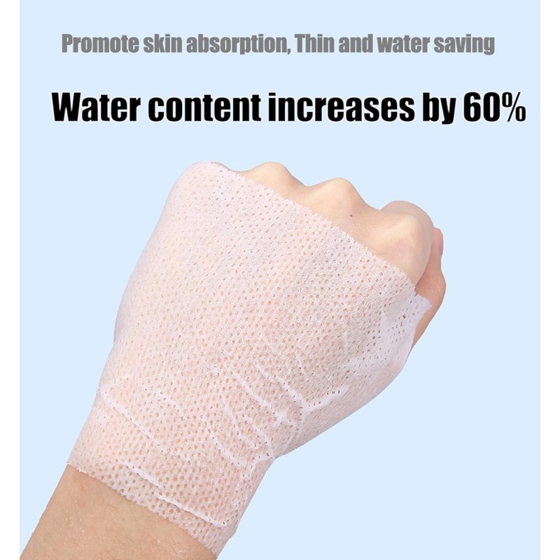 200Pcs Stretchable Makeup Wet Cotton Pads for Face Thin Makeup