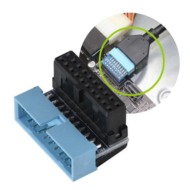 5PCS 90 Degree Angled USB 3.0 19-Pin Motherboard Internal Header
