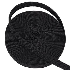 OLYCRAFT 5M Obi Sword Use Obi Obi for Iaido Use Silk-Cotton Blend Width Approx. 12mm Single-Color Weave Dense Weave Cord String for Rope Iaido Supplies (Black)