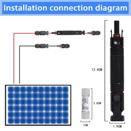 shengbowi 15A Solar Waterproof Fuse Holder Solar Fuse IP68 Waterproof 1000V Inline Fuse Holder for Inverter Solar System Protection