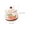 GRIRIW Tea Coffee Sugar Canister Ceramic Sauce Jar Lard Oil