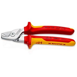 Knipex StepCut Cable Shears chrome-plated, insulated with multi-component grips, VDE-tested 160 mm 95 16 160