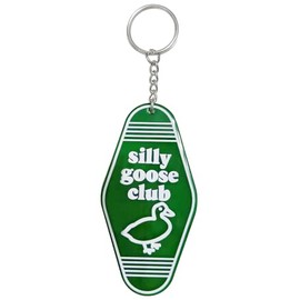 iMagitek Funny Silly Goose Keychain Goose Keyring Gag Gifts Novelty for Men Women