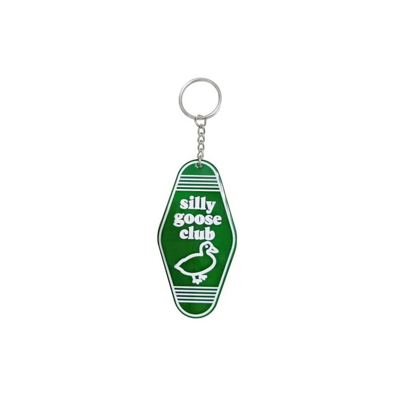 iMagitek Funny Silly Goose Keychain Goose Keyring Gag Gifts Novelty