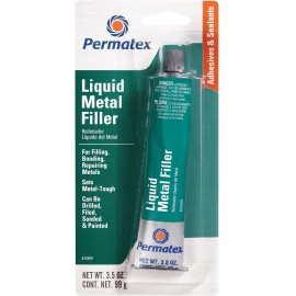 Permatex Liquid Metal Filler bonding repair drill file auto shop car fix PERMATEX 25909