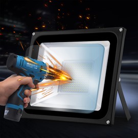 papasbox 100W Led Strahler Stecker Fluter Au?en Warmwei? Fluter IP65 Wasserdicht Au?enstrahler Innen Flutlichtstrahler Scheinwerfer Licht 3000K fr Garten, Garage, Sportplatz [Energieklasse A+]