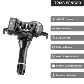 Sensor TPMS de 433MHz, sensor del sistema de monitoreo de presión de neumáticos - Compatible para Dodge Dart/Durango, para Chrysler 200 / Pacifica, para Jeep Renegade/Grand Cherokee - Reemplazo de la