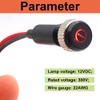Taiss LED Indicator Pilot Dash Light with Symbols (Single Arrow)