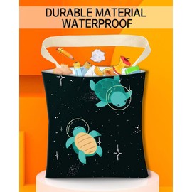 ANKVRP Car Garbage Can, Car Trash Bag, Car Garbage Bag, Hanging Car Trash Can for Car Accessories, Vehicle, Travelling, Camping, Cute Car Back Seat Organizer, Space Turtle Illustration