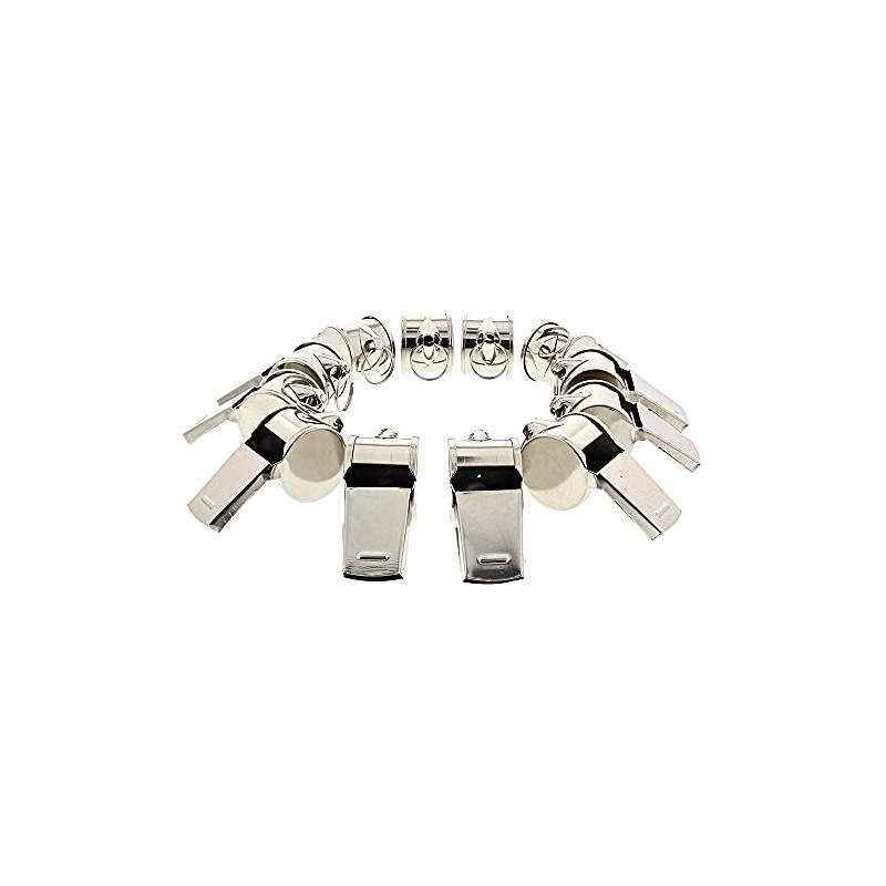 Zac's Alter Ego Box of 12 Shiny Metal Whistles for