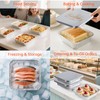 Ezsart 8x8 Aluminum Pans with Lids - 20 Pack Disposable