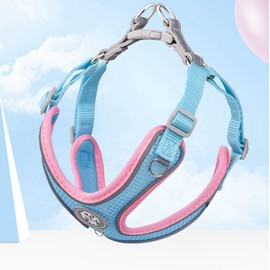 Dogs Kingdom Step in Dog Harness and Leash Set, No Pull Soft Mesh Pet Harness, Reflective Adjustable with Quick-Release BucklePuppy Vest for Small Dogs Cats,Pink,M