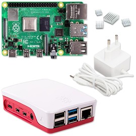 Raspberry Pi 4 4GB Starter Kit | 5V 3A USB-C Power Supply | Housing | Heatsink | Raspberry Pi 4 Model B 4GB RAM